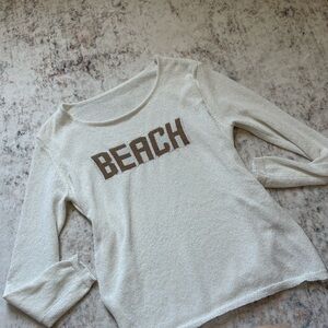 Women's Cream Long Sleeve Top